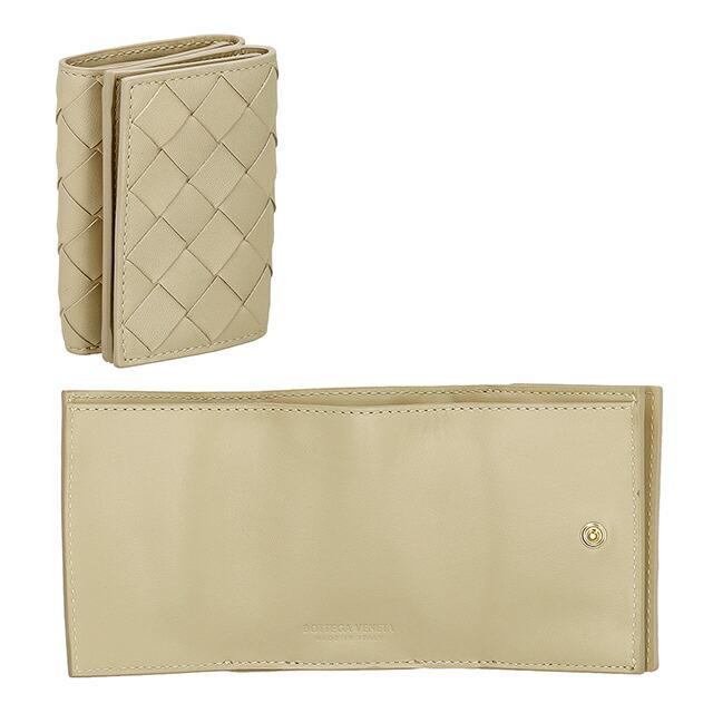 ボッテガ・ヴェネタ 三つ折り財布 三折財布 レディース ブランド BOTTEGA VENETA レザー Italy 666944-V3UH2 9776 ゴールドの画像