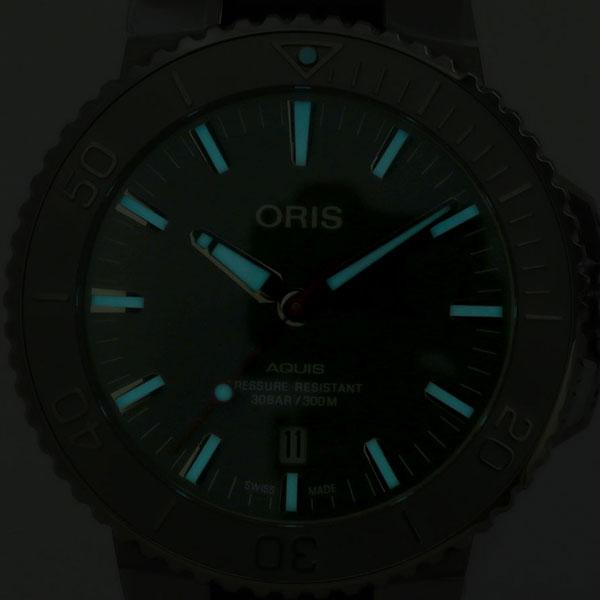 オリス ORIS アクイス デイト レリーフ 43.5mm メンズ 腕時計 ブランド 01 733 7730 4153 07 4 24 66EB 自動巻き 機械式 時計 グレー レッド 新品｜nanaple｜07