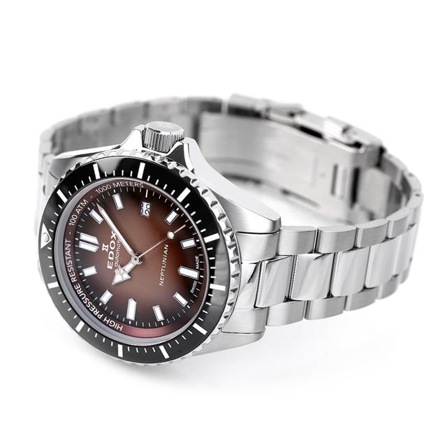 エドックス 腕時計 ブランド スカイダイバー ネプチュニアン オートマティック 自動巻き 機械式 メンズ 80120-3NM-BRD アナログ 父の日 プレゼント 実用的｜nanaple｜04