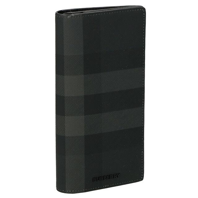 バーバリー 長財布 メンズ ブランド BURBERRY チェック 8070199 ブラックの画像