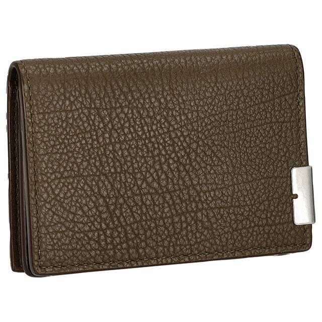 BURBERRY ダークブラウン レザー 名刺入れ BURBERRY - 美品 バーバリー ダークブラウン レザー 名刺入れ ノバ