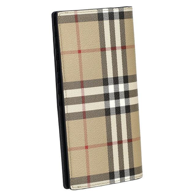 バーバリー 長財布 メンズ レディース ブランド BURBERRY チェック 8084168 ベージュの画像