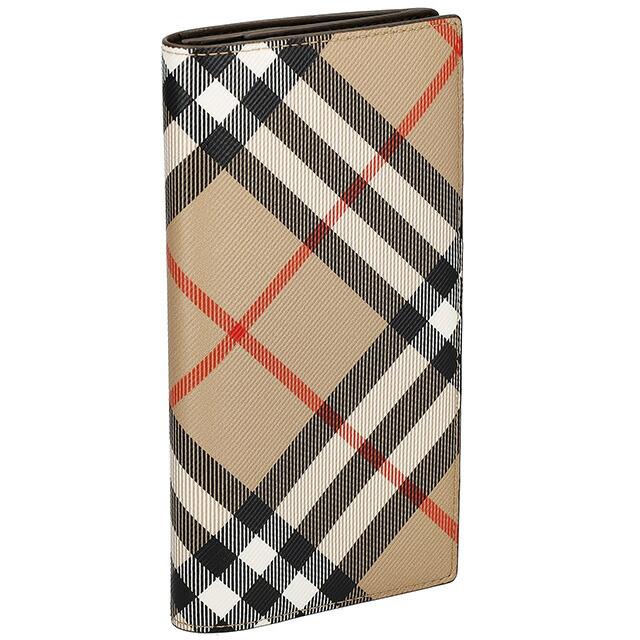バーバリー 長財布 メンズ ブランド BURBERRY チェック 8091921 ベージュの画像