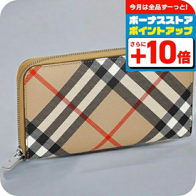 Burberry 長財布 ベージュ/ブラック/レッド BURBERRY（バーバリー） 長財布 小銭入れ付き MS CAVENDISH BIN