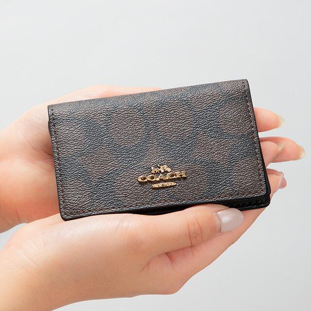 極美品 COACH コーチ 名刺入れ シグネチャー エンボス レザー 黒 COACH コーチ 名刺入れ レディース ブランド シグネチャー 91681