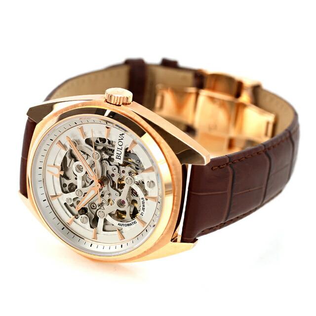 Bulova 自動巻き 腕時計 ホワイト文字盤 ゴールドケース Bulova 自動巻き 腕時計 ホワイト文字盤 ゴールドケース Bulova 自動