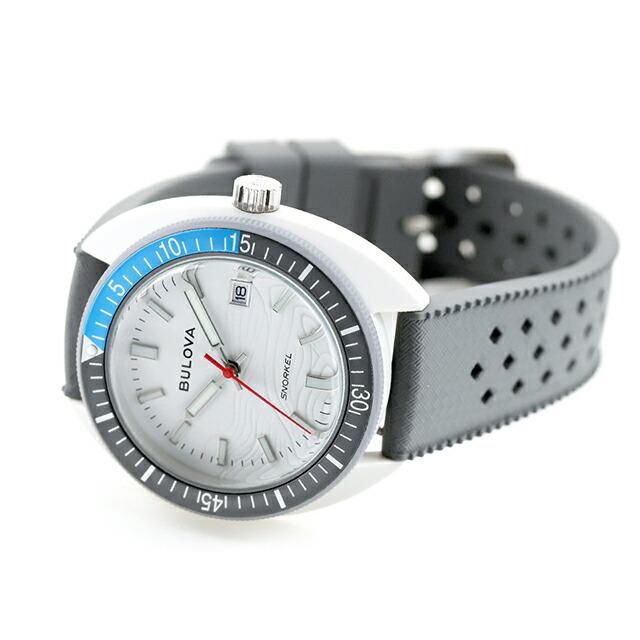 ブローバ アーカイブスシリーズ スノーケル グレー ホワイトシャーク クォーツ 電池式 腕時計 ブランド メンズ BULOVA 98B449 アナログの画像
