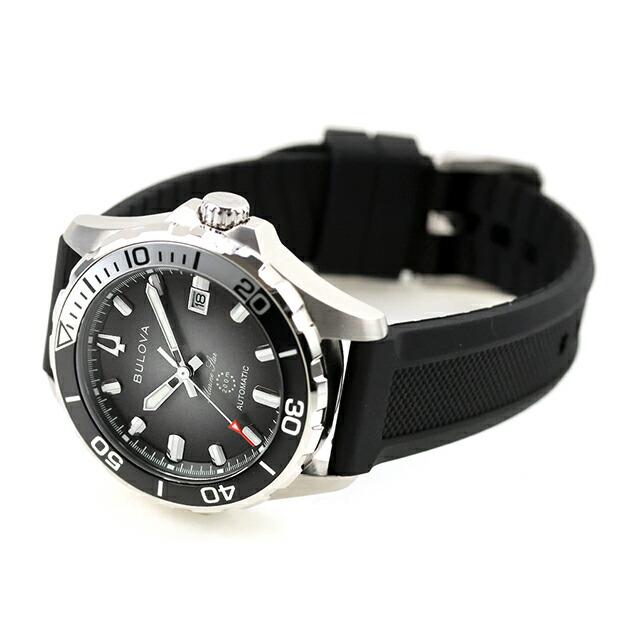 ブローバ マリンスター 自動巻き 腕時計 ブランド メンズ BULOVA 98B465 アナログ ブラックグラデーション ブラック 黒の画像