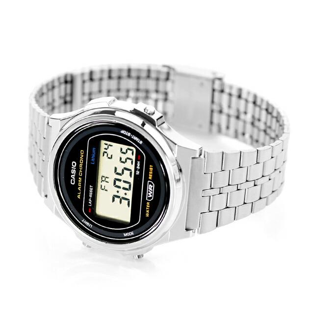 カシオ チープカシオ CASIO クォーツ 電池式 A171WE-1A ビンテージ 海外モデル ユニセックス チプカシ 腕時計 ブランド カシオ casio デジタル ブラック 黒の画像