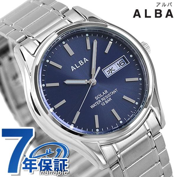 セイコー アルバ ソーラー カレンダー メンズ 腕時計 AEFD569 SEIKO ALBA ブルー