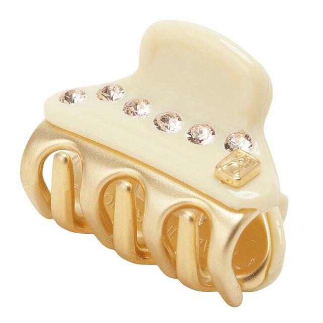 ☆新品☆アレクサンドルドゥパリ/クリスタル付きヘア クリップ/クリーム ALEXANDRE DE PARIS（アレクサンドル ドゥ パリ） アレクサンドル ドゥ