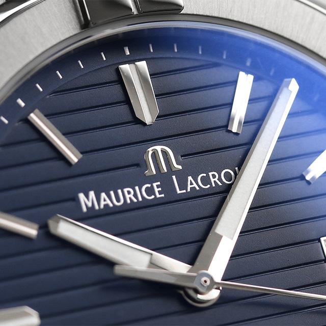 モーリスラクロア アイコン デイト 40.5mm クオーツ 腕時計 メンズ MAURICE LACROIX AI1008-SS002-431-1 アナログ ネイビー スイス製 父の日 プレゼント 実用的｜nanaple｜06
