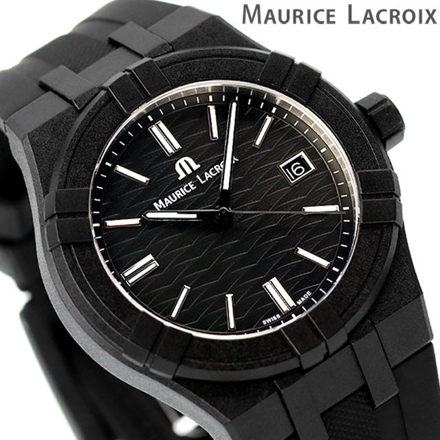 4/21はさらに+10倍 モーリスラクロア アイコン タイド クオーツ 腕時計 メンズ Aikon #tide MAURICE LACROIX  AI2008-00000-300-0 アナログ ブラック 黒 スイス製 : ai2008-00000-300-0 : 腕時計のななぷれ - 通販 -  