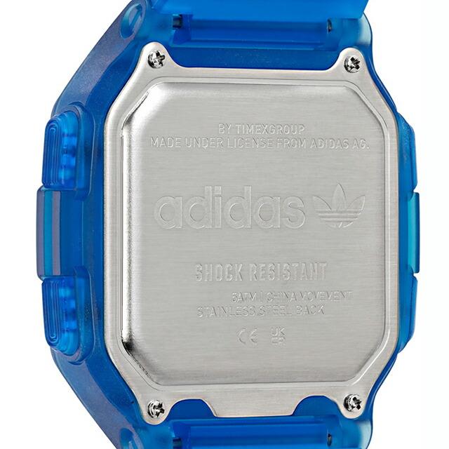 4/28はさらに+10倍 アディダス DIGITAL ONE GMT クオーツ 腕時計 ブランド メンズ レディース adidas AOST22047 デジタル ブルー クリアブルー｜nanaple｜04