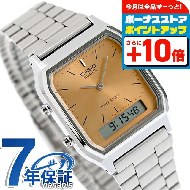 ✨CASIO✨カシオ✨AQ-519G✨コンビ✨ヴィンテージ✨クォーツ✨腕時計✨ CASIO（カシオ） クォーツ 電池式 AQ-230A-4AMQY クラシック チプカシ