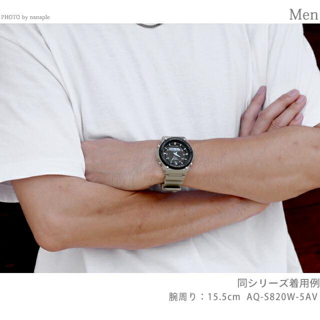 カシオ チープカシオ CASIO ソーラー AQ-S820W-5AV スタンダード 海外モデル メンズ チプカシ 腕時計 ブランド カシオ casio アナデジの画像