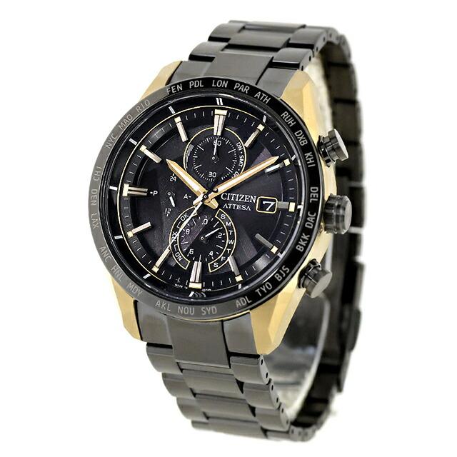 シチズン アテッサ LIGHT in BLACK Eco-Drive 50th Anniversary Edition 腕時計 メンズ チタン 数量限定 電波ソーラー CITIZEN ATTESA AT8384-58Eの画像