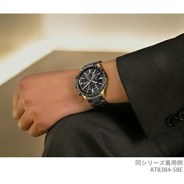 シチズン アテッサ LIGHT in BLACK Eco-Drive 50th Anniversary Edition 腕時計 メンズ チタン 数量限定 電波ソーラー CITIZEN ATTESA AT8384-58Eの画像
