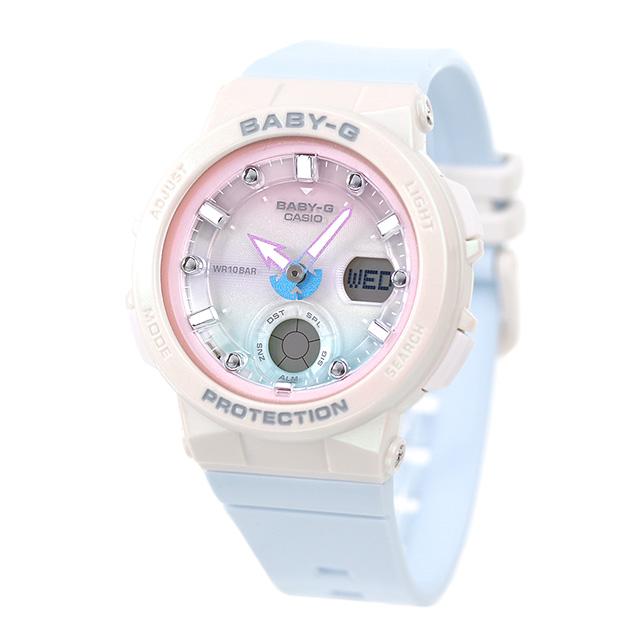 【新品】Baby-G CASIO Baby-G 腕時計 レディース bga-250-7a3dr カシオ ベビーG ビーチ・トラベラー・シリーズ Beach Traveler Series クオーツ 液晶/マルチカラーxパールブルー アナデジ表示 Beach Traveler Series ベビーg ベビージー baby-g クオーツ BGA-250