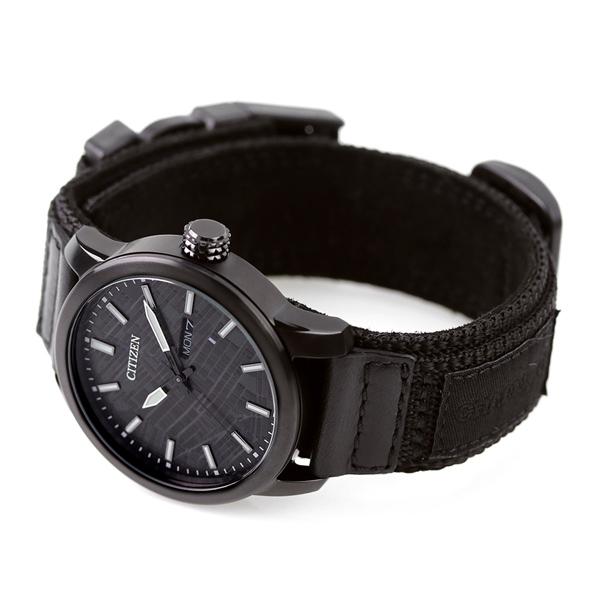 ✨美品✨ シチズン レコードレーベル CHARI＆COコラボ 限定モデル エコドライブ ソーラー メンズ 腕時計 ブランド BM8477-12E CITIZEN オールブラック 【E2446202214】(13750円)