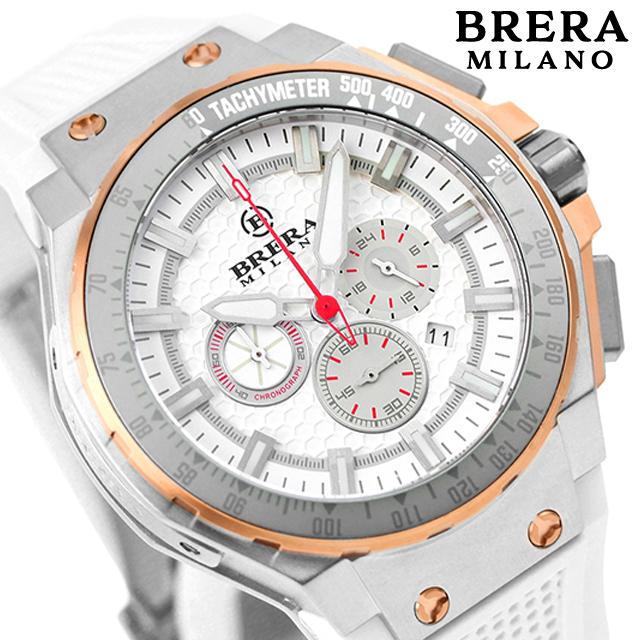 BRERA クロノグラフ 腕時計 ホワイト/ゴールド BRERA クロノグラフ 腕時計 ホワイト/ゴールド