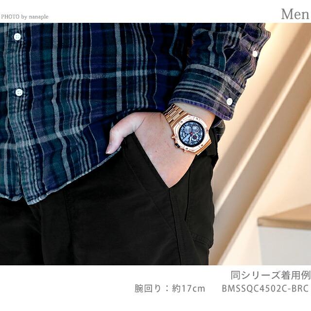 ブレラ ミラノ スーパースポルティーボ エヴォ 腕時計 ブランド メンズ クロノグラフ BMSSQC4502-BRC ブラック ピンクゴールド 黒 プレゼント 実用的の画像