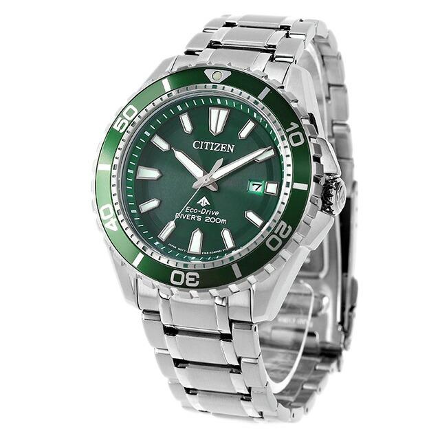 シチズン プロマスター マリン エコドライブ ソーラー腕時計 ブランド メンズ ダイバーズウォッチ ソーラー CITIZEN BN0199-53X アナログ グリーンの画像