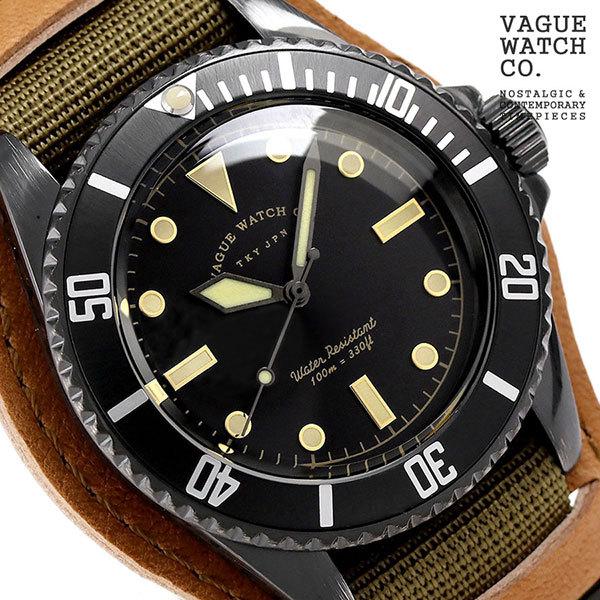 ヴァーグウォッチ ブラック サブ 40mm メンズ 腕時計 BS-L-B002 父の日 プレゼント 実用的｜nanaple