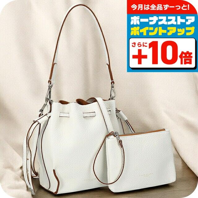 GIANNI CHIARINI ホワイトショルダーバッグ