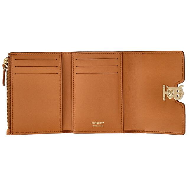 外観美品 バーバリー 三つ折り財布 ラウンドファスナー ノバチェック オレンジ バーバリー BURBERRY 財布 三つ折り財布 折りたたみ財布 小銭入れ付き