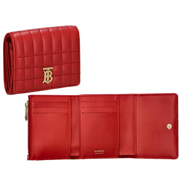 バーバリー 三つ折り財布 レディース ブランド BURBERRY 8064824 レッドの画像