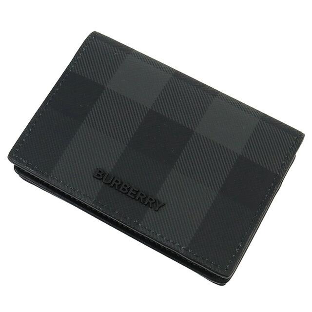 バーバリー 名刺入れ メンズ ブランド BURBERRY コットン 熱可塑性ポリウレタン モルドバ 8070204 CHARCOAL ブラック グレー系｜nanaple｜06