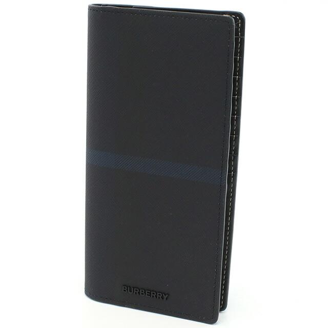 バーバリー 長財布ニ折小銭入付き メンズ ブランド BURBERRY モルドバ 8074689 DARK CHARCOAL BLUE ネイビー系 財布 BURBERRY（バーバリー） 長財布ニ折小銭入付き メンズ ブランド