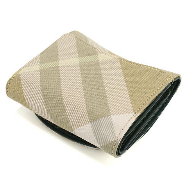 BURBERRY バーバリー 8081783 三折財布小銭入付き FLAX ベージュ系 マルチカラー レディース BURBERRY（バーバリー） 三折財布小銭入付き レディース ブランド