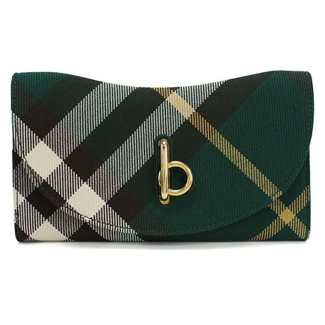 BURBERRY バーバリー 8081784 三折財布小銭入付き IVY グリーン系 マルチカラー レディース BURBERRY（バーバリー） 三折財布小銭入付き レディース ブランド