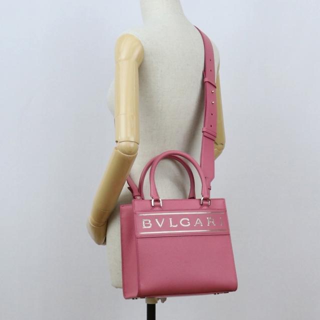 ブルガリ　ピンクトートバッグ値下げ BVLGARI - BVLGARI ブルガリ ハンドバッグ ロゴマニアの通販 by RECLO
