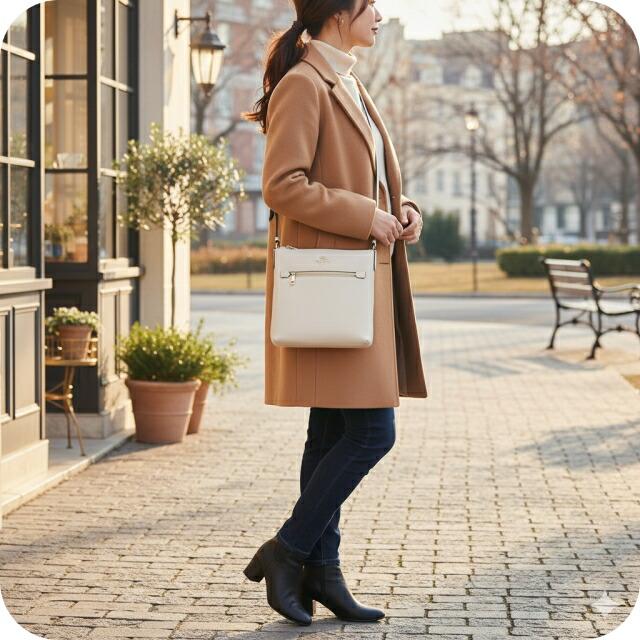 COACH コーチ ショルダーバッグ メッセンジャーバッグ レディース レザー C1556 IMCHK チョーク ホワイト 斜めがけの画像