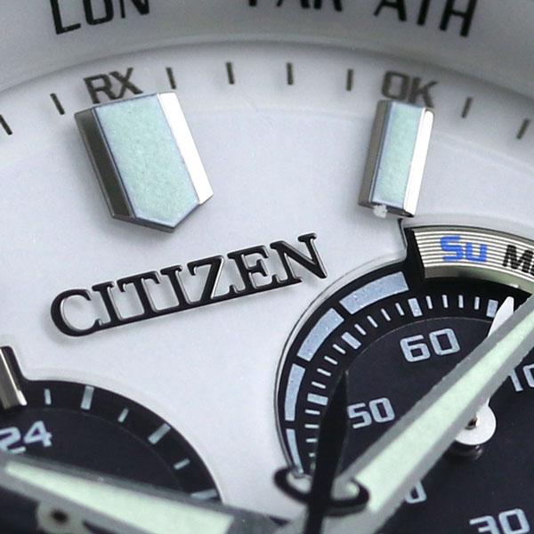 シチズン エコドライブ ソーラー電波 クロノグラフ メンズ 腕時計 ブランド CB5874-90A CITIZEN ホワイト 父の日 プレゼント 実用的｜nanaple｜06