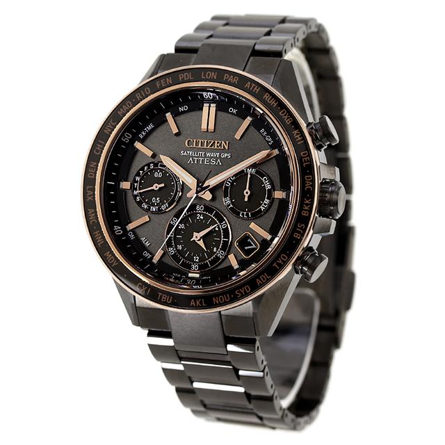 【新品】シチズン CITIZEN ATTESA 腕時計 メンズ CC4074-61W アテッサ アクトライン ダブルダイレクトフライト ブラックチタニウムシリーズ 光発電エコ・ドライブGPS衛星電波 ブラックxブラック アナログ表示 ACT Line シチズン アテッサ アクトライン ブラックチタニウムシリーズ