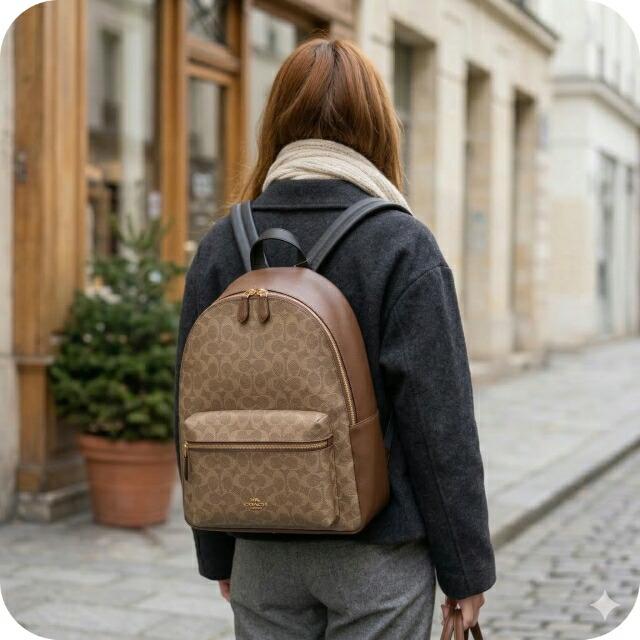 コーチ バックパック レディース ブランド COACH CCQ06 IMXHE タン/ブラウン f58314の画像