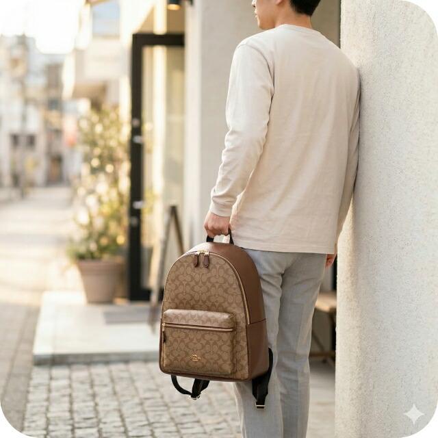 コーチ バックパック レディース ブランド COACH CCQ06 IMXHE タン/ブラウン f58314の画像