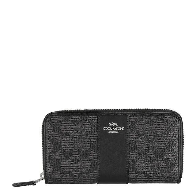 COACH（コーチ） 長財布 メンズ ブランド COACH CCQ07 SVO1U ブラック