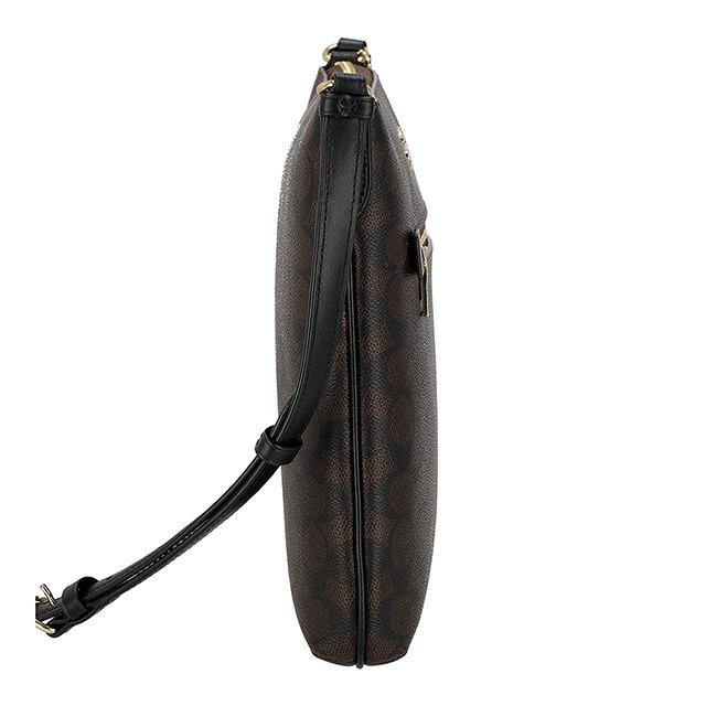 [コーチ] ブラック carmen ミニメッセンジャーバッグ 定番ジャカード脇バッグ logo ショルダーバッグ COACH（コーチ） ショルダーバッグ メッセンジャーバッグ レディース