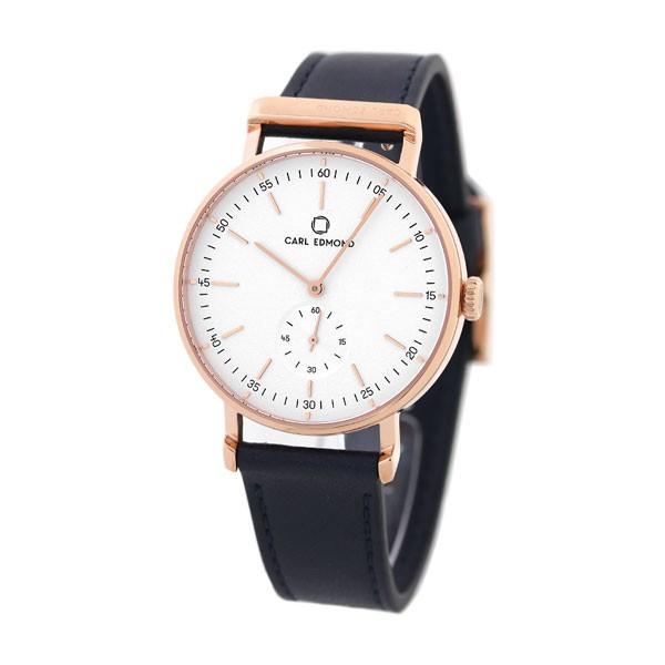 カールエドモンド メンズ レディース 腕時計 ブランド 北欧 シンプル CER3611-BLR18 リョーリット 36mm ホワイト ブルー 父の日 プレゼント 実用的｜nanaple｜02
