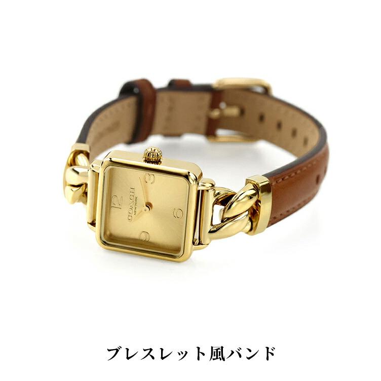 コーチ キャス クォーツ 電池式 腕時計 ブランド レディース COACH アナログ ゴールド ブラック 黒 選べるモデルの画像