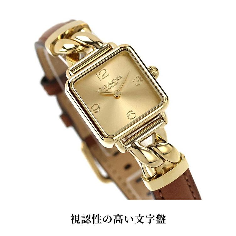コーチ キャス クォーツ 電池式 腕時計 ブランド レディース COACH アナログ ゴールド ブラック 黒 選べるモデルの画像