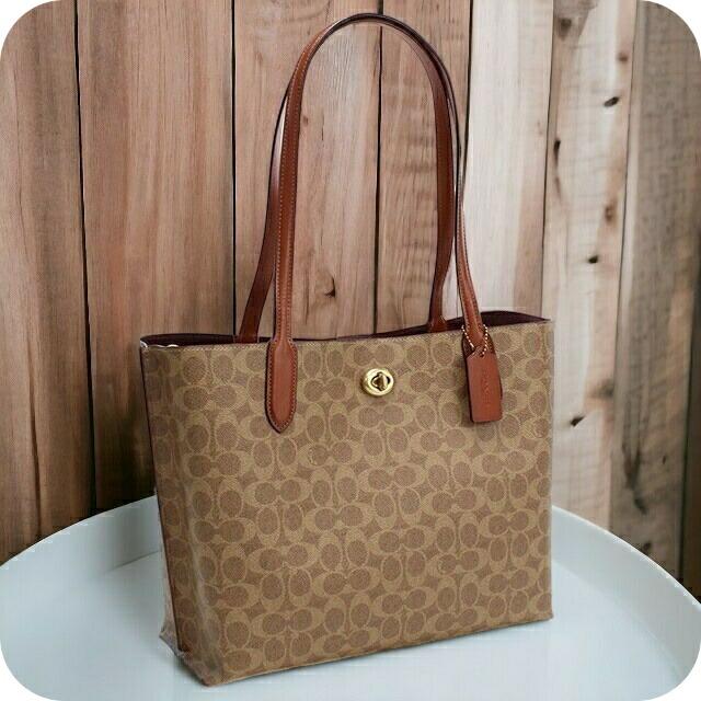 極美品✨COACH コーチ 2way ショルダーバッグ ブラウンPVC COACH コーチ トートバッグ 2way ショルダー レディース PVC