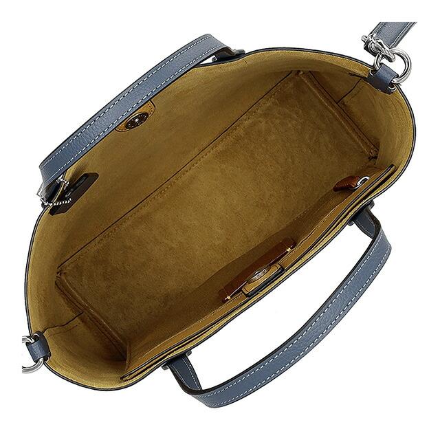 COACH コーチ 2way ビジネスバッグ トート ネイビー×ブラウン COACH 70600 Bleecker Legacy Business Tote ブリーカー レガシー