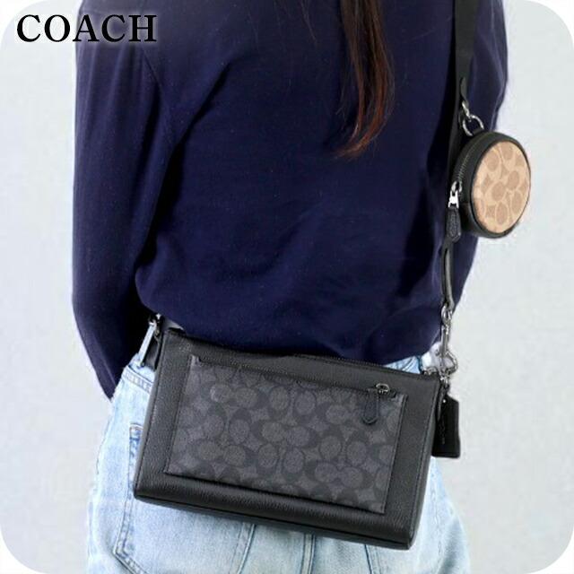 美品‼️Coach ショルダーバッグ ブラック/ベージュ メンズ 楽天市場】コーチ ショルダーバッグ メンズ ブランド COACH
