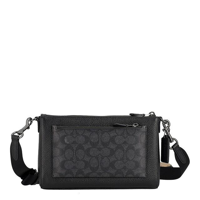 COACH ブラック ショルダーバッグ COACH コーチ バッグ メンズ ショルダーバッグ アウトレット